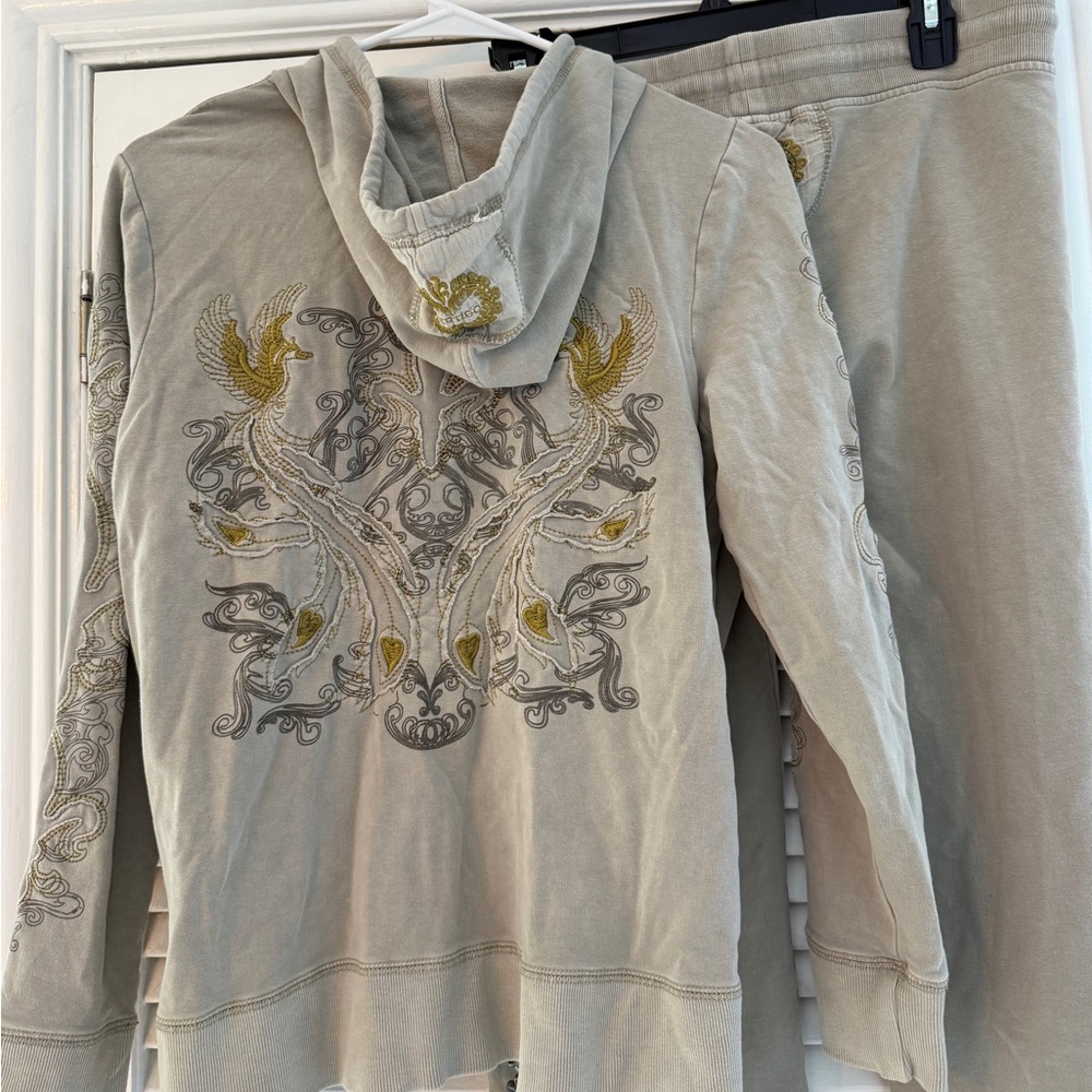 Vertigo Taupe Hooded Track Lounge Suit, XL, Resort Wear, Casual Elegance, Luxury - Picture 2 of 4